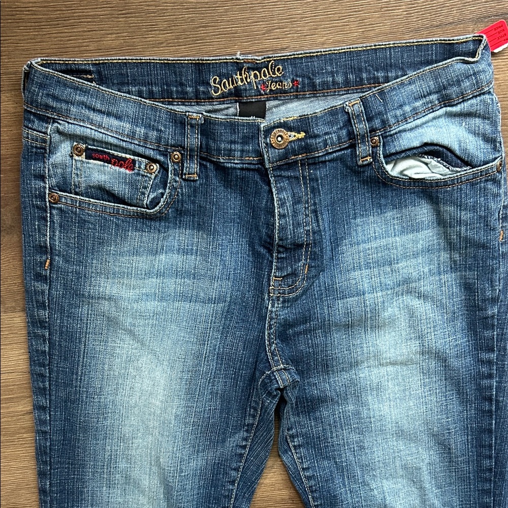 South Pole Y2K Women's Blue Flare Jeans !! Size 11 - Picture 4 of 9